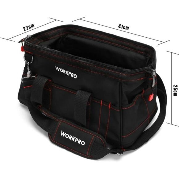 16-inch Close Top Wide Mouth Tool Storage Bag with Water Proof Rubber Base - Picture 1 of 6